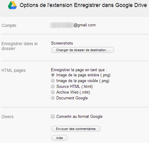 options-extension-enregistrer-dans-google-drive